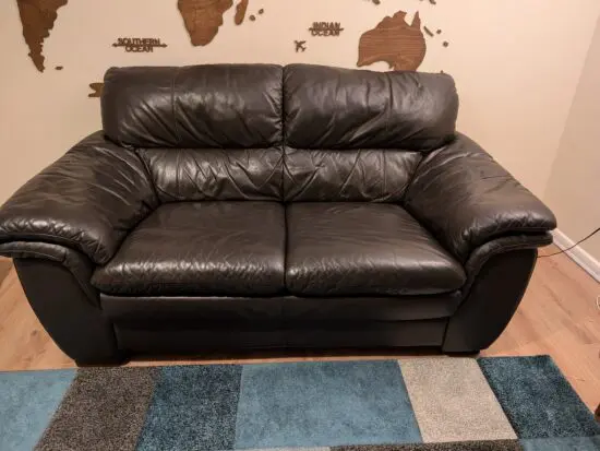 DFS Brown Leather Sofa Used