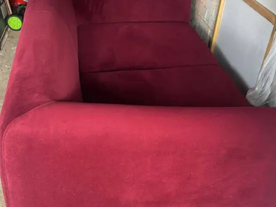 Maroon 2 Seater Sofa and Love Chair