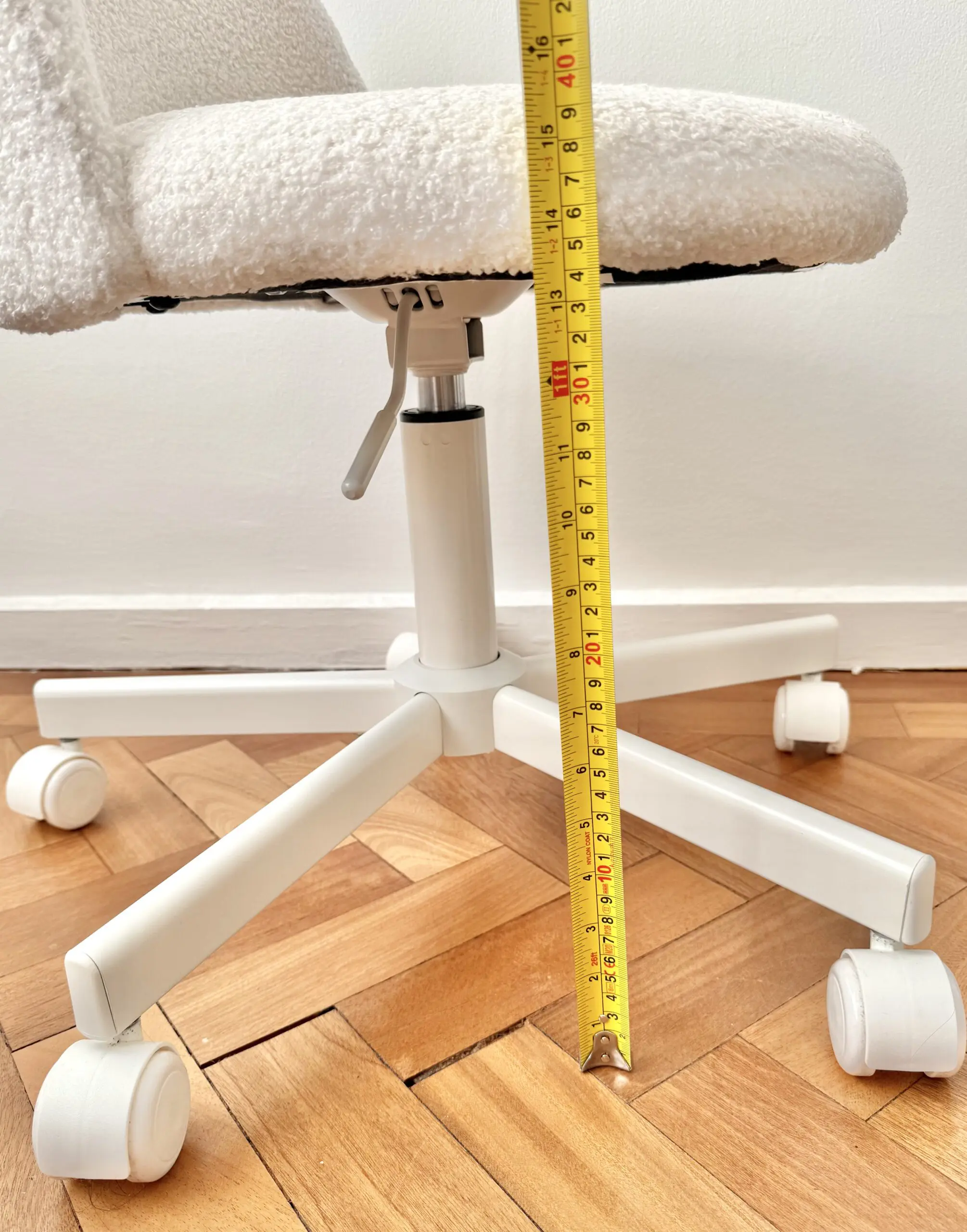 Cream Teddy swivel chair