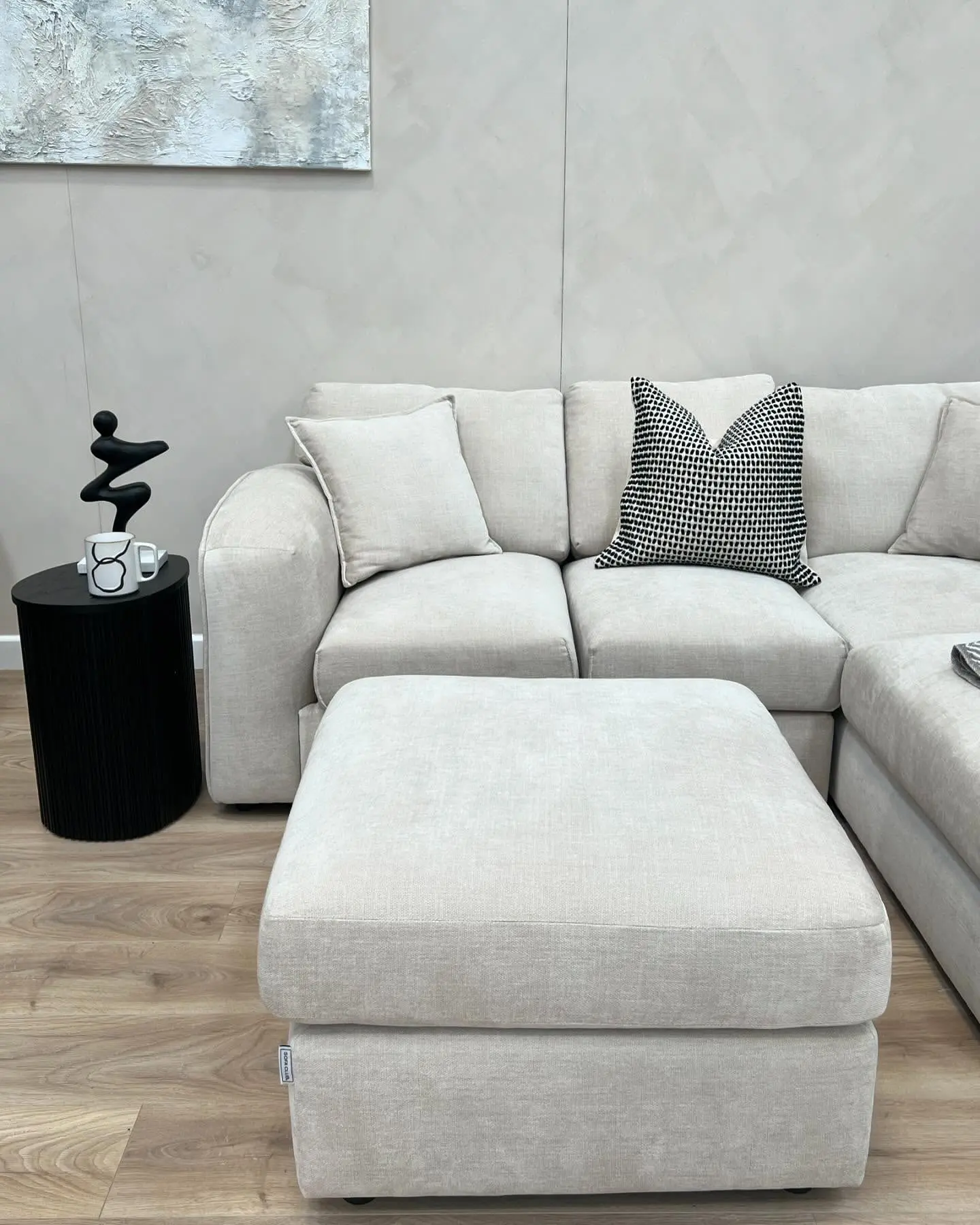 Chelsea L-Shaped Sofa With Footstool For Sale