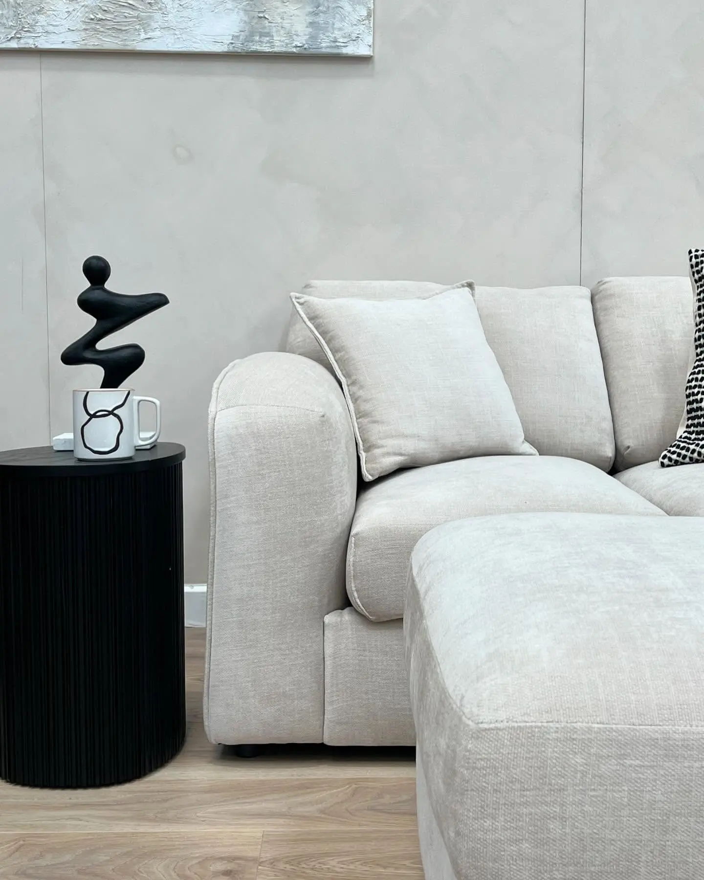 Chelsea L-Shaped Sofa With Footstool For Sale