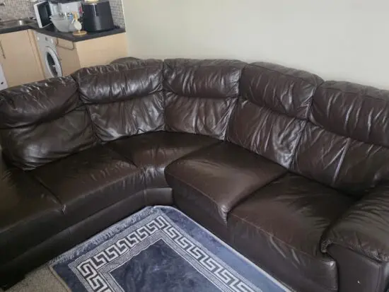 DFS dark brown right corner sofa