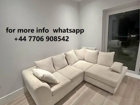 DFS 4x Seater L Shape Corner Sofa Cream Colour For Sale