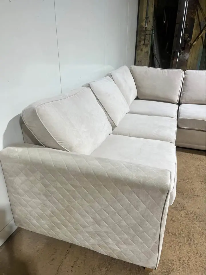 NEXT Cream 4x Seater Corner Sofa with High Back Cushions for Sale