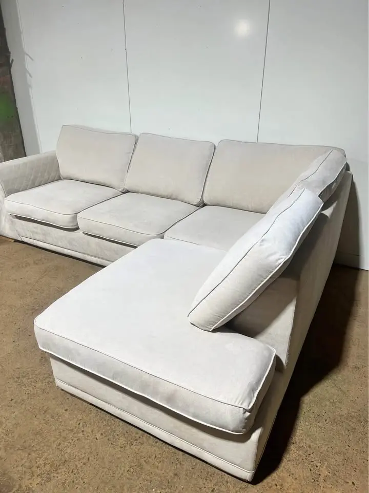 NEXT Cream 4x Seater Corner Sofa with High Back Cushions for Sale