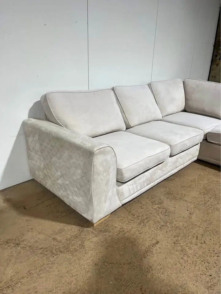 NEXT Cream 4x Seater Corner Sofa with High Back Cushions for Sale