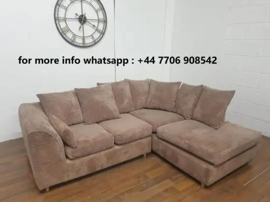 DFS 4x Seater Sofa Colour Mink For Sale