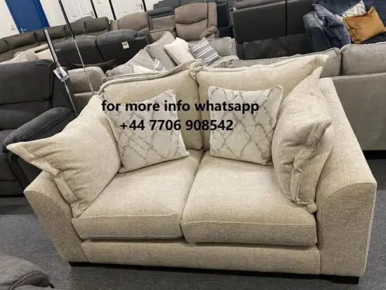 John Lewis 3+2 Loveseat For Sale Now Beige Colour & Highback Cushion