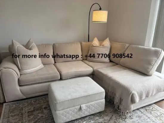 DFS SofaClub Henley 4x Corner Sofa With Matching Footstool For Sale