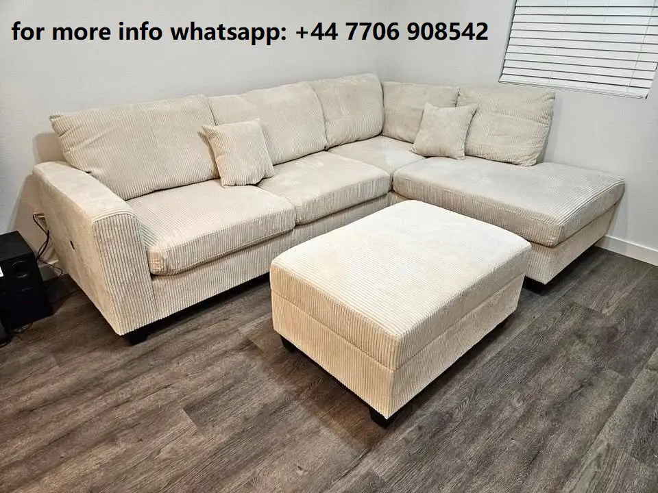 John Lewis Sectional Couch With Matching Footstool For Sale