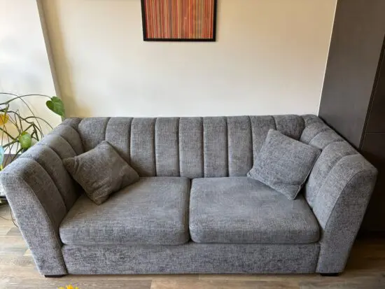 Sofology Grey Fabric Weave Sofa Bed