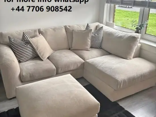 Chelsea Small Corner Prefect Sofa With Matching Footstool For Sale
