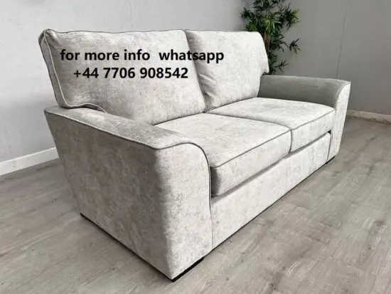 DFS 3x Seater Sofa & 2x Seater Highback Silver Colour Sofa Set for sale