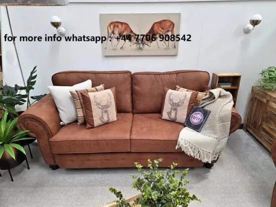 DFS 3x Seater Leather Oakland & 2x Seater Leather Oakland Sofa Set For Sale