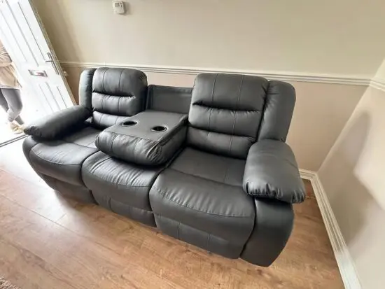 Black 3 Seater & 2 Seater Manual Recliner in Stock