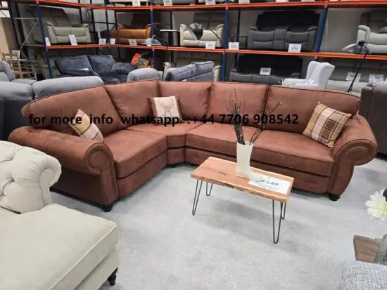 DFS 4x Seater Leather Oakland Corner Sofa For Sale