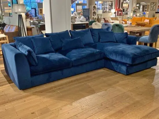 Loaf Blue Sofa : L-Shape Corner Long Chaise Sofa For Sale