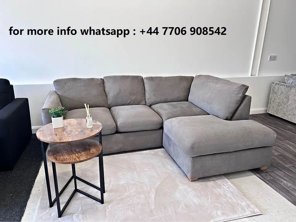 GREY L-Shape Corner Sofa For Sale