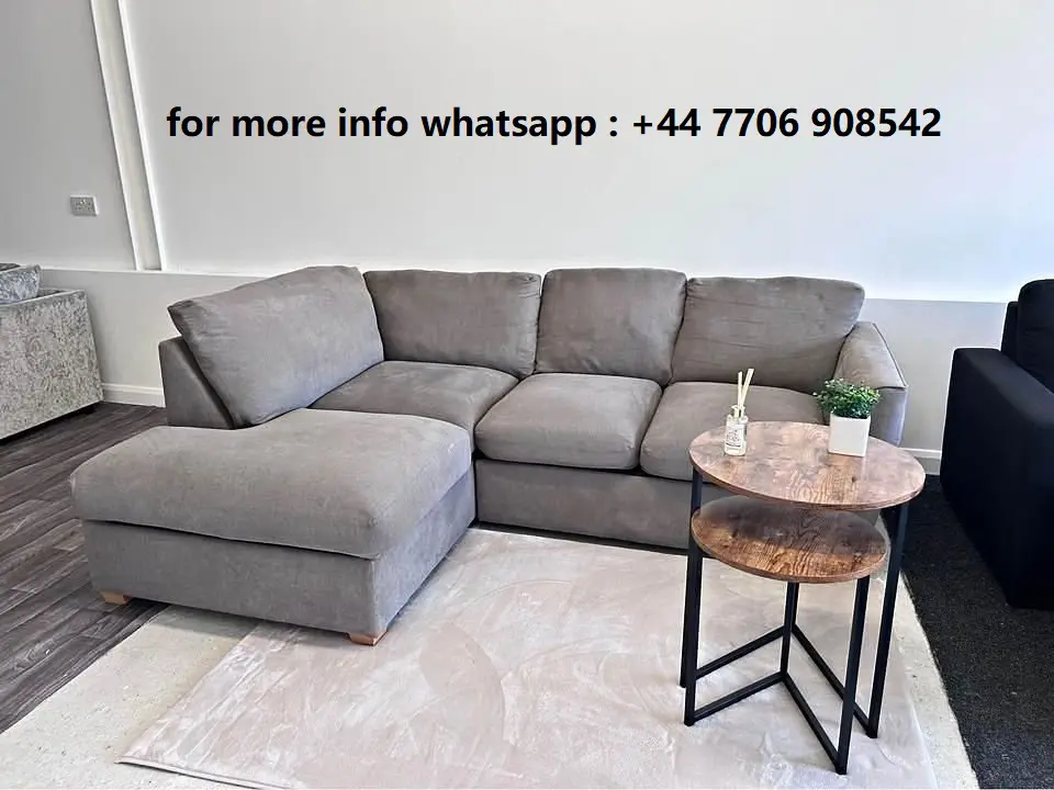 GREY L-Shape Corner Sofa For Sale
