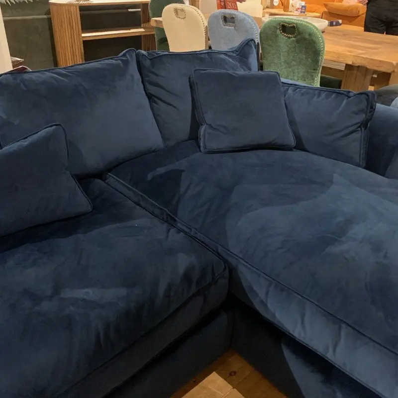 Loaf Blue Sofa : L-Shape Corner Long Chaise Sofa For Sale