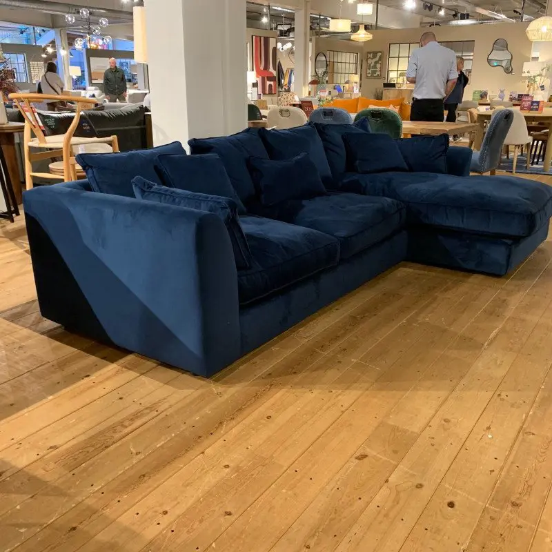 Loaf Blue Sofa : L-Shape Corner Long Chaise Sofa For Sale