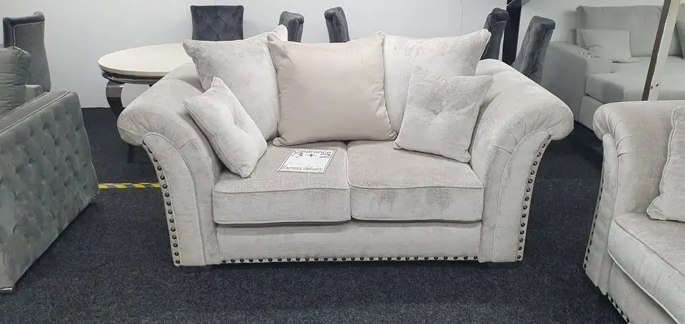 Cream Harrison 3 Seater & 2 Seater High Back Sofa