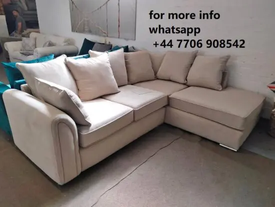 Chicwick L-Shape Corner Sofa For Sale Cream Colour