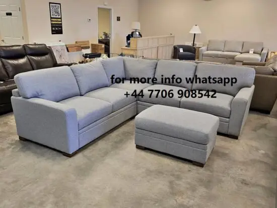 DFS 5x Seater Corner Sofa Silver Colour