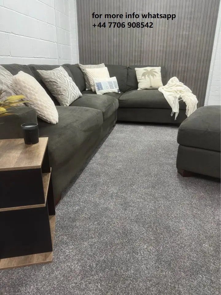 Dfs GREY Sectional Couch With Footstool For Sale