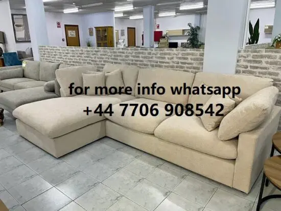 DFS Calix Boucle Lvory Sofa Cream Colour For Sale