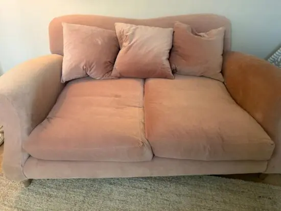 Loaf Crumpet Sofa 2 Seater (small) Pink Clever Velvet