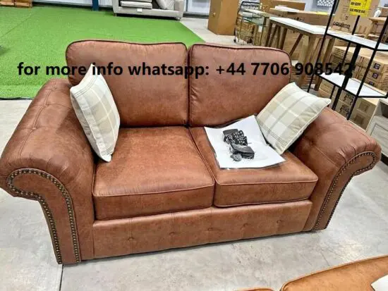 DFS 3x Seater Leather Oakland & 2x Seater Leather Oakland Sofa Set For Sale