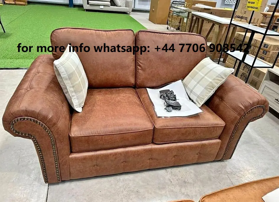 DFS 3x Seater Leather Oakland & 2x Seater Leather Oakland Sofa Set For Sale