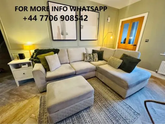 Cheslea Sofa With Pouffe For Sale