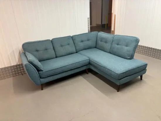 DFS French Connection L-shaped Corner Sofa in Teal