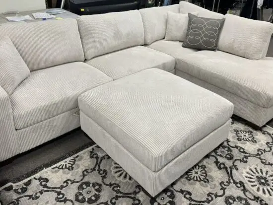 Darcy Cream 4 Seater Corner Sofa in Stock