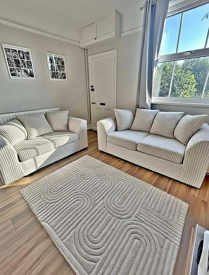 Darcy Cream 2 Seater & 3 Seater Sofa in Stock