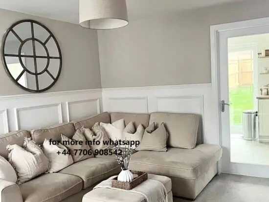 DFS L- Shape Chaise Corner Sofa With Matching Footstol For Sale