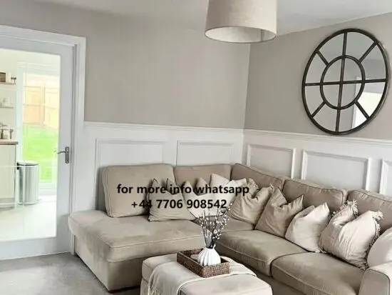 DFS 4x Seater L Shape Corner Sofa With Matching Footstool For Sale