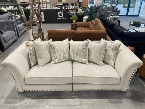 Cream Harrison 3 Seater & 2 Seater High Back Sofa