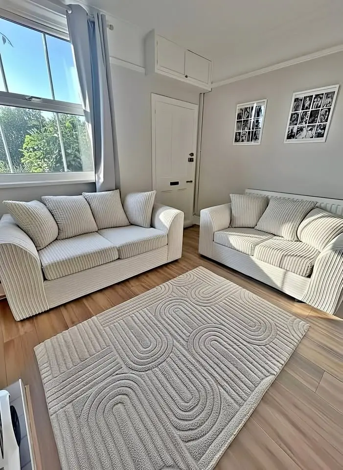 Darcy Cream 2 Seater & 3 Seater Sofa in Stock