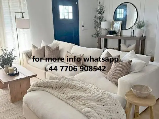 Chelsea L-Shape Corner Sofa For Sale Cream Colour