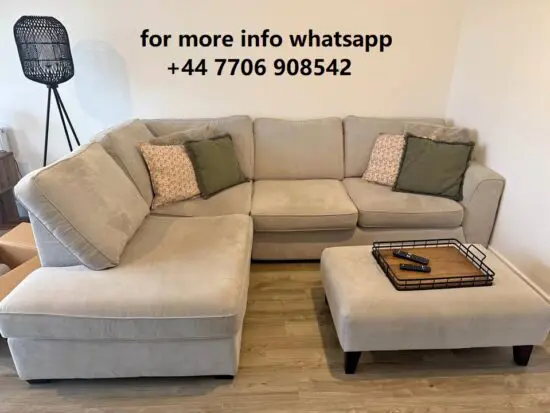 DFS 4x Seater Sofa With Matching Footstool For Sale
