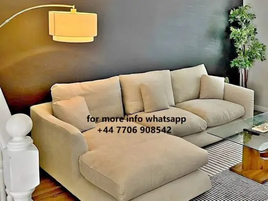 DFS Calix Boucle L-Shape Sofa In Ivory