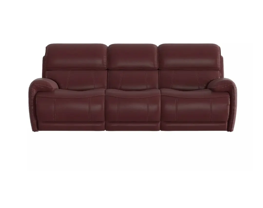 3 seater power recliner deep red colour from Furniture Village