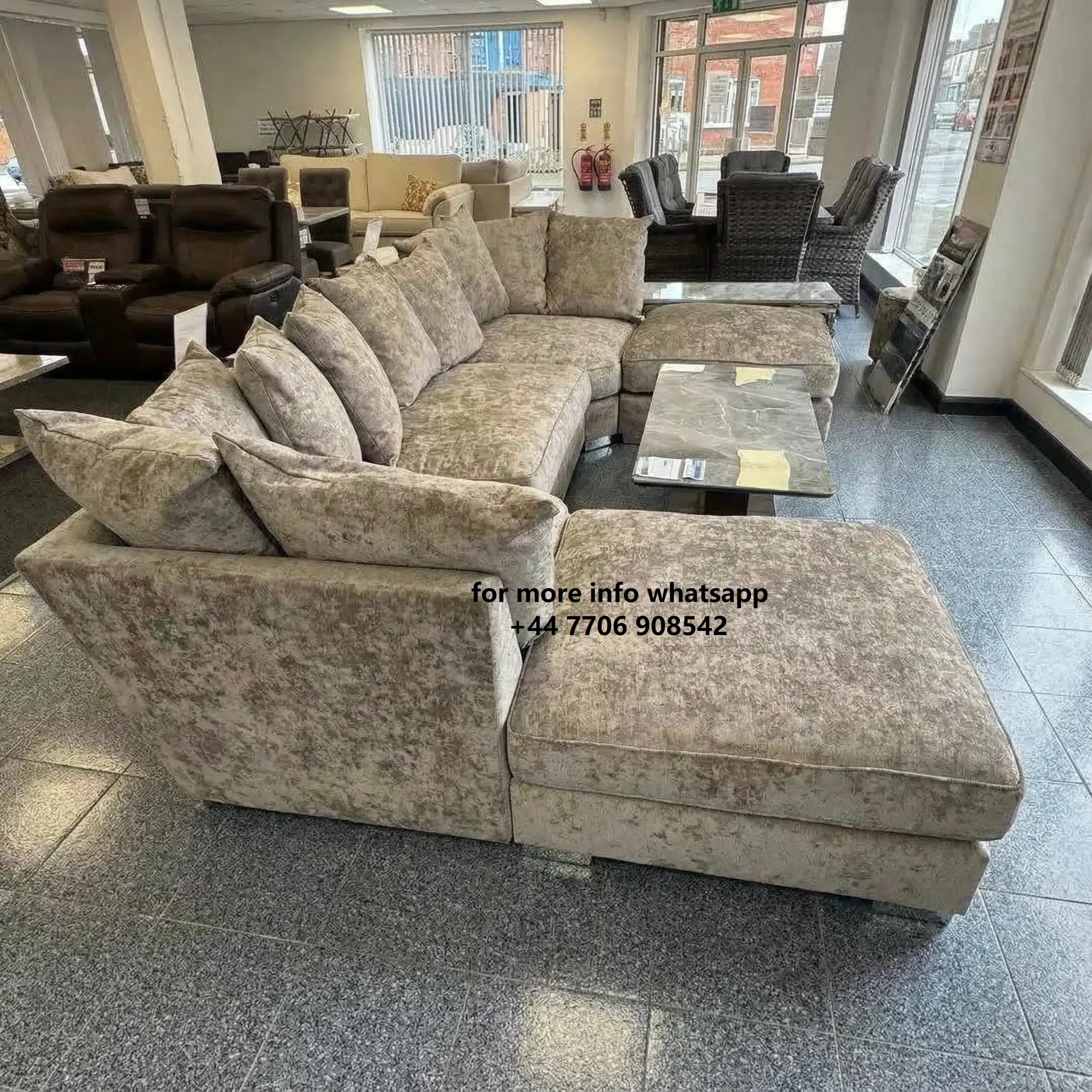 U -Shape Bishop 7x Seater Sofa For Sale Mink Colour