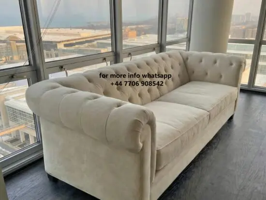 Chesterfield 3x Seater & 2x Seater Sofa Set For Sale