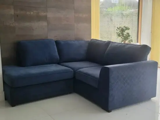 DFS Orka Blue Corner Sofa Lounger – Nearly New, Excellent Condition