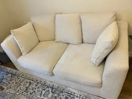 Cream 3 Seater Sofa & 2 Seater With Cushions For Sale