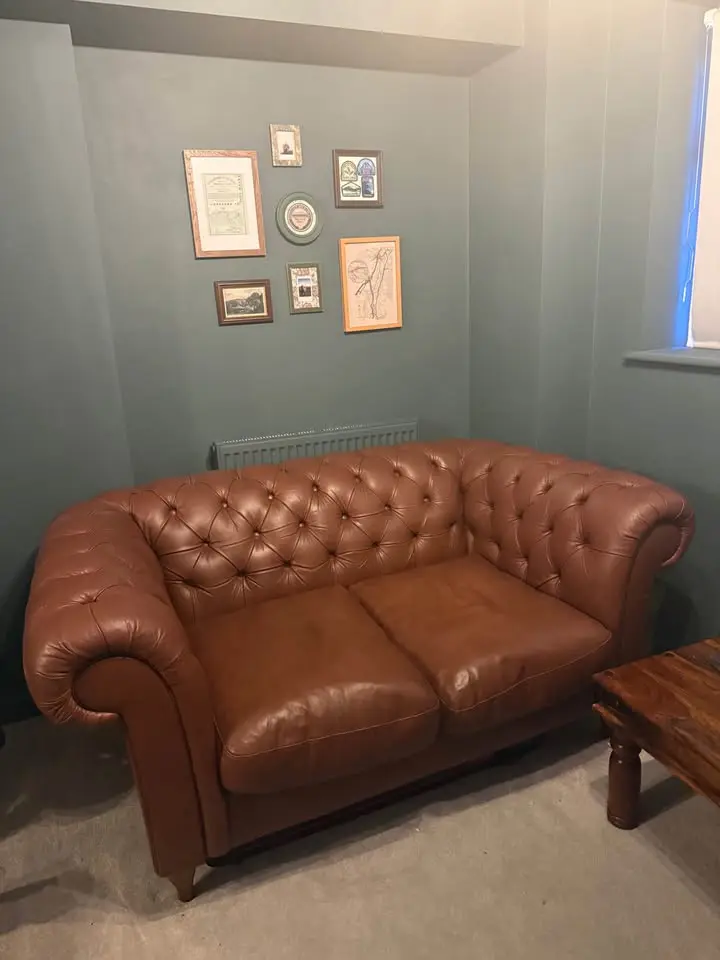 John Lewis 2 Seater Cromwell Leather Sofa RRP £1800 + 10 Year Frame Guarantee